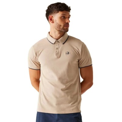 мъжки,блузи,с,яка,regatta,tadeo,ii,short,sleeve,polo,white,pepper,navy,tip,(beige)