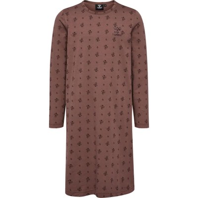 пижама,детски,пижами,hummel,carolina,long,sleeve,pyjama,brown,(8040)