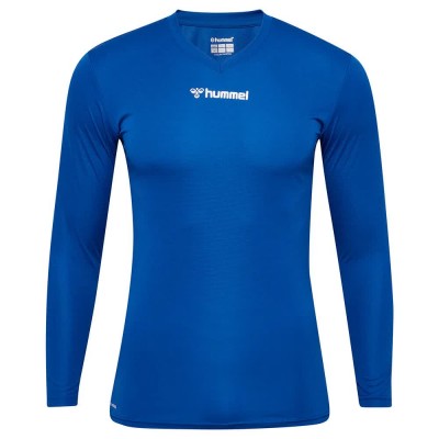 тениска,мъжки,тениски,hummel,essential,long,sleeve,t,shirt,true,blue,(blue)