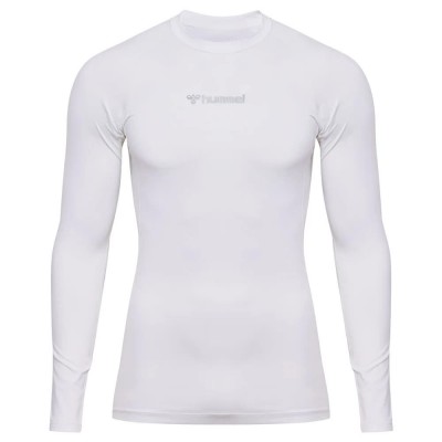 тениска,мъжки,тениски,hummel,performance,long,sleeve,t,shirt,white
