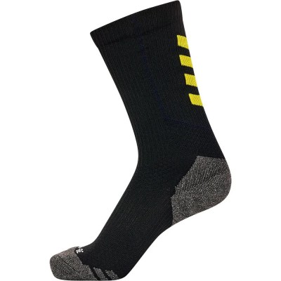 чорапи,мъжки,чорапи,hummel,pro,training,low,short,socks,black,blazing,yellow,(black)