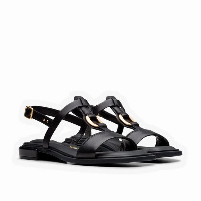 сандали,дамски,сандали,и,чехли,clarks,shoes,ariany,sling,sandals,black,leather,(black)