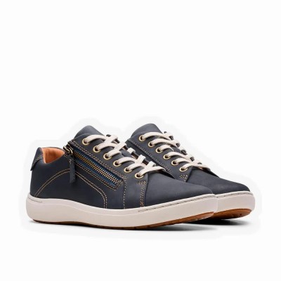 обувки,дамски,маратонки,clarks,shoes,nalle,lace,trainers,blue,(navy,nubuck)