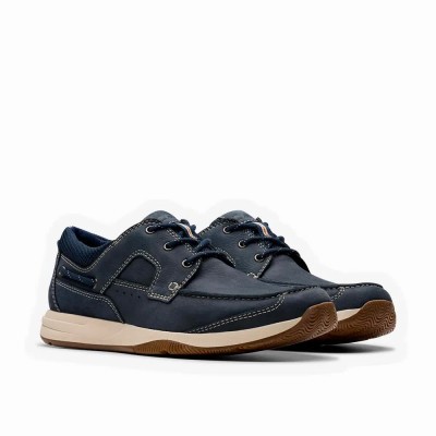 обувки,мъжки,обувки,clarks,shoes,sailview,lace,shoes,blue