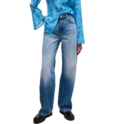 дънки,дамски,панталони,hugo,937,8,10266024,high,waist,jeans,blue
