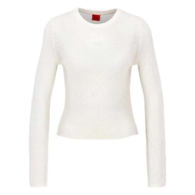 блуза,дамски,пуловери,дамски,плетени,дрехи,hugo,saisy,10270373,sweater,white