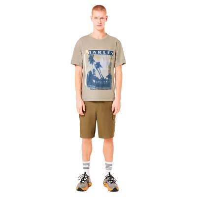 тениска,мъжки,тениски,oakley,palm,short,sleeve,t,shirt,boulder,green,(beige)