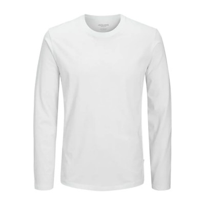 тениска,мъжки,тениски,jack,&,jones,organic,basic,long,sleeve,t,shirt,white