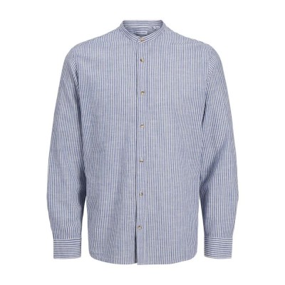 риза,с,дълъг,ръкав,мъжки,ризи,jack,&,jones,summer,band,long,sleeve,shirt,blue,grey,(infinity,stripe)