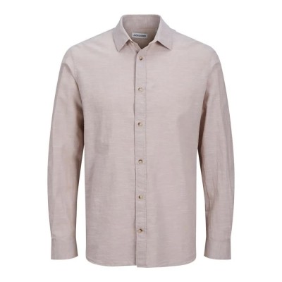 риза,с,дълъг,ръкав,мъжки,ризи,jack,&,jones,summer,long,sleeve,shirt,crockery,(beige)