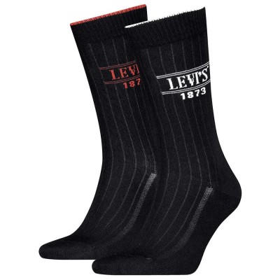 чорапи,мъжки,чорапи,levi´s,®,reg,cut,rib,logo,crew,socks,2,pairs,black,(black,combo)
