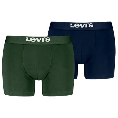 боксерки,мъжко,бельо,levi´s,®,solid,basic,boxers,2,units,green,navy,(green,blue)