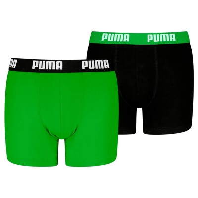 боксерки,детско,бельо,puma,everyday,basic,boxers,2,units,green,black,(green)