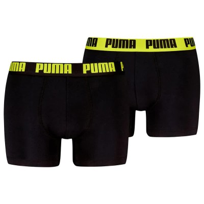 боксерки,мъжко,бельо,puma,everyday,basics,boxers,2,units,black,lemon,(black)