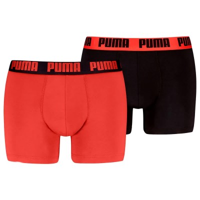 боксерки,мъжко,бельо,puma,everyday,basics,boxers,2,units,red,fire,black,(red,black)