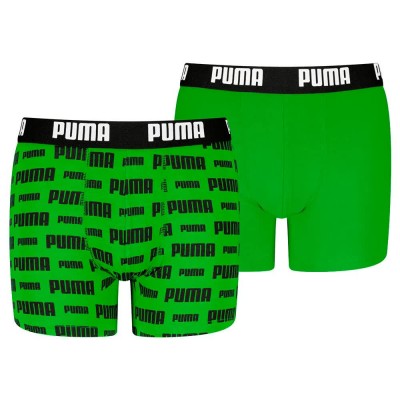 боксерки,детско,бельо,puma,everyday,logo,print,boxers,2,units,green,black,(green)