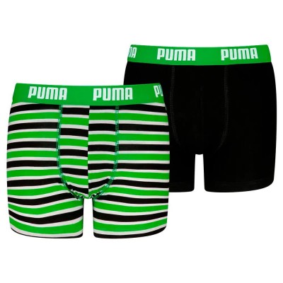 боксерки,детско,бельо,puma,everyday,striped,boxers,2,units,green,black,(green,black)