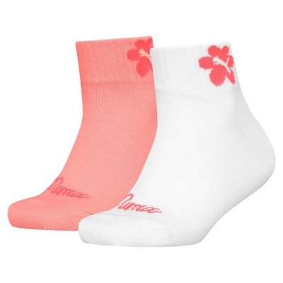 чорапи,детски,чорапи,puma,flower,quarter,socks,2,pairs,white,pink,(white,pink)