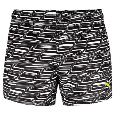 бански,гащета,мъжки,бански,костюми,puma,formstrip,swimming,shorts,black,white,(black)