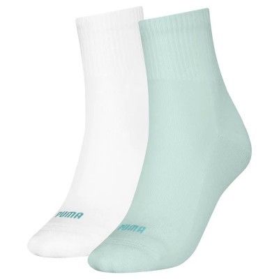 чорапи,дамски,чорапи,puma,heart,logo,short,socks,2,pairs,green,white,(mint,white)