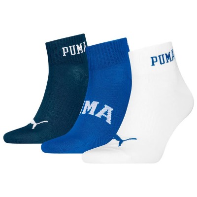 чорапи,мъжки,чорапи,puma,logo,quarter,socks,3,pairs,blue,combo,(white,blue)