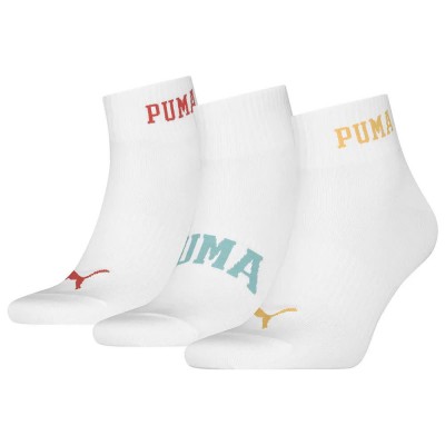 чорапи,мъжки,чорапи,puma,logo,quarter,socks,3,pairs,white,combo,(white)