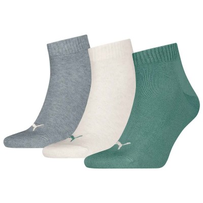 чорапи,мъжки,чорапи,puma,quarter,plain,socks,3,pairs,green,moon,oatmeal,grey,(multicolor)