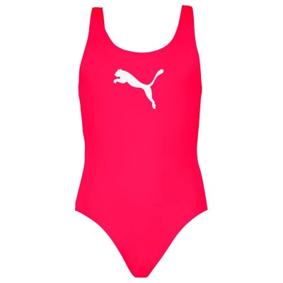 бански,костюм,детски,бански,костюми,puma,racerback,swimsuit,pink,(bright,red)