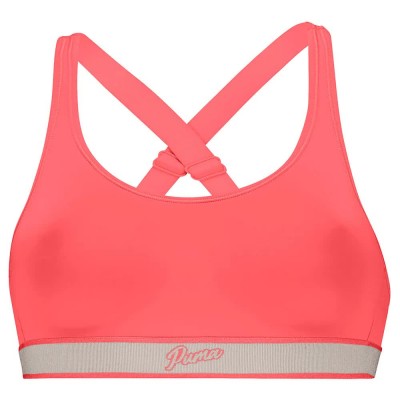 дамски,бански,костюми,puma,sporty,padded,bikini,top,coral,(red,pink)