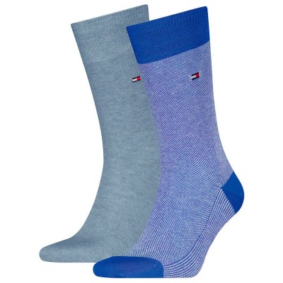 чорапи,мъжки,чорапи,tommy,hilfiger,birdseye,socks,2,pairs,ocean,blue,(blue)