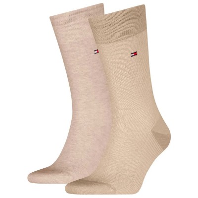 чорапи,мъжки,чорапи,tommy,hilfiger,birdseye,socks,2,pairs,beige,(sand)