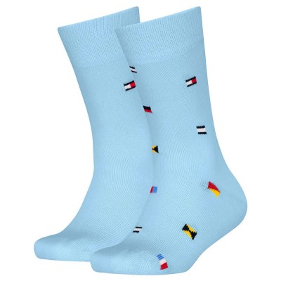чорапи,детски,чорапи,tommy,hilfiger,nautical,flag,socks,2,pairs,light,blue,(blue)