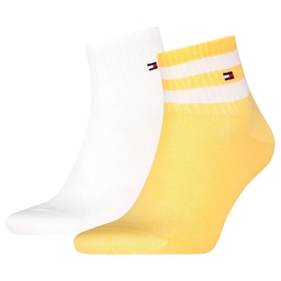 чорапи,мъжки,чорапи,tommy,hilfiger,quarter,sport,socks,2,pairs,yellow,(yellow,white)