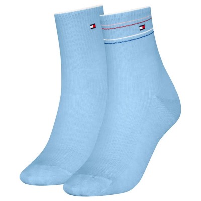 чорапи,дамски,чорапи,tommy,hilfiger,rib,shine,short,socks,2,pairs,blue,(light,blue)