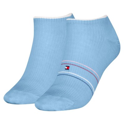 чорапи,дамски,чорапи,tommy,hilfiger,sneaker,rib,shine,socks,2,pairs,light,blue,(blue)