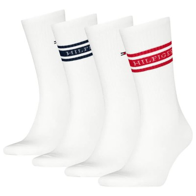 чорапи,мъжки,чорапи,tommy,hilfiger,sock,giftbox,sport,crew,socks,4,pairs,white