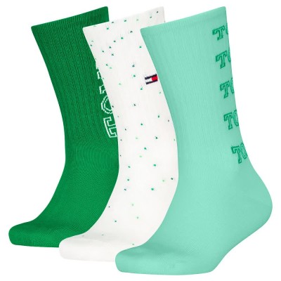 чорапи,детски,чорапи,tommy,hilfiger,sport,multicolor,crew,socks,3,pairs,faded,green,(green,white)