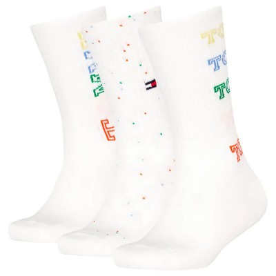чорапи,детски,чорапи,tommy,hilfiger,sport,multicolor,crew,socks,3,pairs,white,(white)