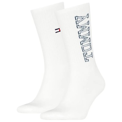 чорапи,мъжки,чорапи,tommy,hilfiger,uni,crew,socks,2,pairs,white,(navy)