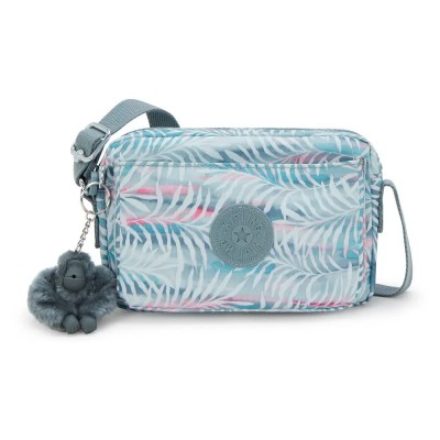 чанти,за,през,рамо,kipling,abanu,2l,crossbody,palmtree,leaves,(blue)
