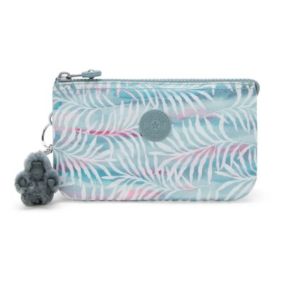 несесер,тоалетни,принадлежности,kipling,creativity,l,wash,bag,palmtree,leaves,(blue)