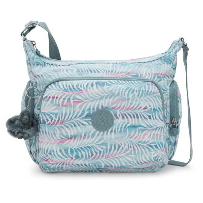 чанта,всички,чанти,kipling,gabb,12l,bag,palmtree,leaves,(blue)