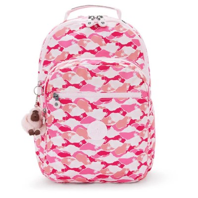 раница,раници,kipling,seoul,lap,27l,backpack,pink,palm,(pink)