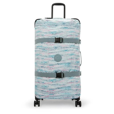 куфари,kipling,spontaneous,l,101l,trolley,bag,palmtree,leaves,(blue)