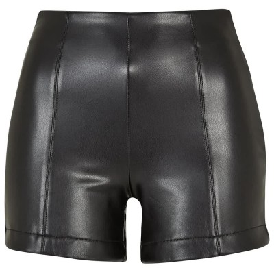 къси,панталони,дамски,панталони,urban,classics,synthetic,leather,shorts,black