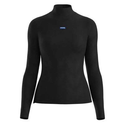тениска,дамски,тениски,hugo,blue,easy,01,long,sleeve,t,shirt,black