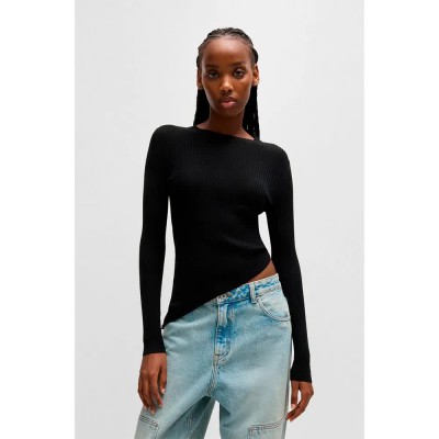 блуза,дамски,пуловери,дамски,плетени,дрехи,hugo,blue,somy,10267761,sweater,black