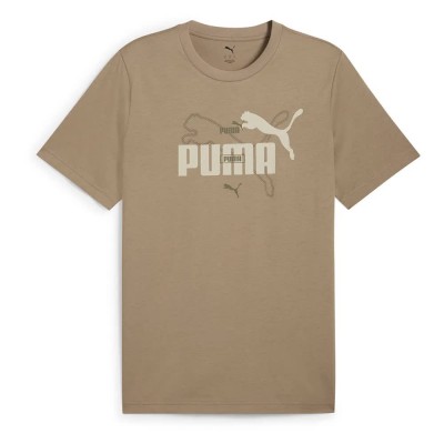 тениска,мъжки,тениски,puma,ess,logo,lab,summer,short,sleeve,t,shirt,velvet,moss,(brown)