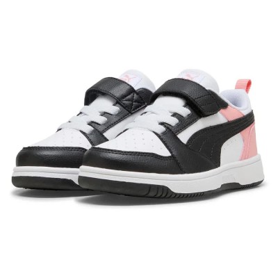 маратонки,детски,маратонки,puma,rebound,v6,lo,ac,trainers,puma,white,puma,black,pink,fruit,(white)