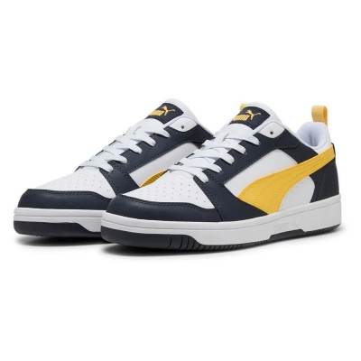 маратонки,мъжки,маратонки,puma,rebound,v6,low,trainers,new,navy,sunny,yellow,puma,white,(white)